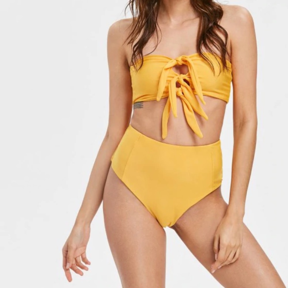 Knitted High Waisted Bikini